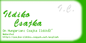 ildiko csajka business card